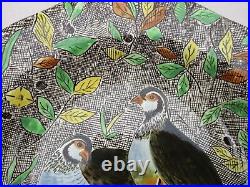 Antique French Gien Rambouillet Salad Plate Partidges Hunting Scene J. Bertholle