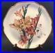 Antique-French-Gladiolus-Faience-Choisy-Le-Roi-Plate-Great-Makers-Mark-c-1880-01-gtv