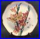 Antique-French-Gladiolus-Faience-Choisy-Le-Roi-Plate-Great-Makers-Mark-c-1880-01-jbzg