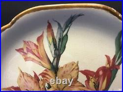 Antique French Gladiolus Faience Choisy-Le-Roi Plate Great Makers Mark c. 1880
