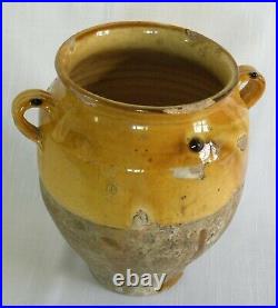 Antique French Glazed Pot A Confit Pottery Faience Terracotta Earthenware