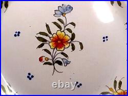 Antique French Hand Painted Rouen Plate c. 1900