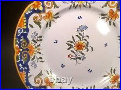 Antique French Hand Painted Rouen Plate c. 1900