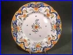 Antique French Hand Painted Rouen Plate c. 1900