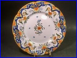 Antique French Hand Painted Rouen Plate c. 1900