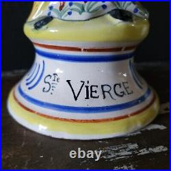 Antique French Henriot Quimper Faience Virgin Mary and Jesus Saint Vierge