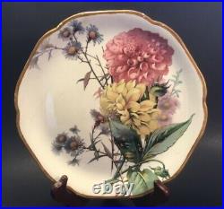 Antique French Hydrangeas Faience Choisy-Le-Roi Plate Great Makers Mark c. 1880