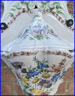 Antique French Lavabo Faience Kitchen Washstand 19th Century Garden Feature Old