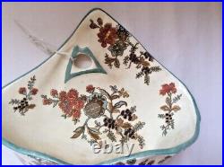 Antique French Majolica Wall Pocket Vase Majolica France c1800's