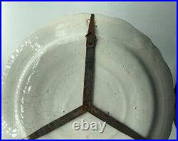 Antique French Moustiers Faience Tin Glazed Earthenware Plate