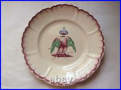 Antique French Napoleonic Faience Plate c. 1810