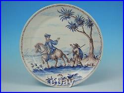 Antique French Nevers Italian Istoriato Maiolica Style Faience Continental Plate