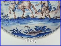 Antique French Nevers Italian Istoriato Maiolica Style Faience Continental Plate