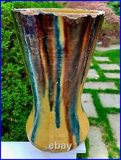 Antique French Pottery Pot Confit Glaze Earthenware Provencal Ironstone Faience