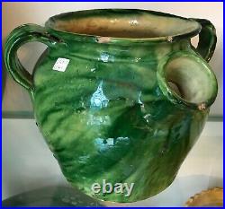 Antique French Pottery Stoneware Glaze Confit Faience Jaspe Gargoulette