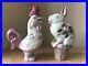 Antique-French-Sarreguemines-Faience-Pottery-Oil-Bottles-Rabbit-Cock-Easter-01-ngn