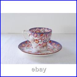 Antique French Sarreguemines Minton Cup & Saucer Lavender