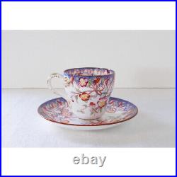 Antique French Sarreguemines Minton Cup & Saucer Lavender