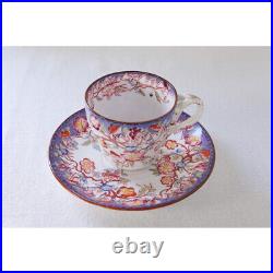 Antique French Sarreguemines Minton Cup & Saucer Lavender