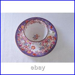 Antique French Sarreguemines Minton Cup & Saucer Lavender