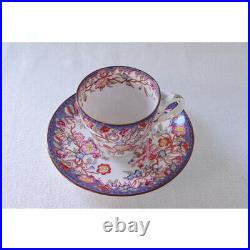 Antique French Sarreguemines Minton Cup & Saucer Lavender