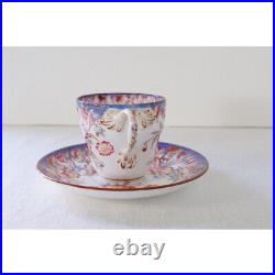 Antique French Sarreguemines Minton Cup & Saucer Lavender