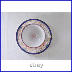 Antique French Sarreguemines Minton Cup & Saucer, Violet