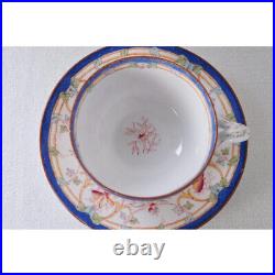 Antique French Sarreguemines Minton Cup & Saucer, Violet