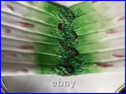 Antique French Sarreguemines Shell Form Asparagus Plate-3 Available