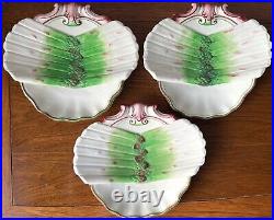 Antique French Sarreguemines Shell Form Asparagus Plate-3 Available