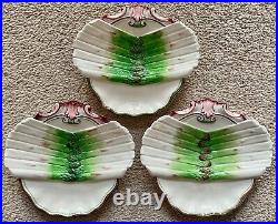 Antique French Sarreguemines Shell Form Asparagus Plate-3 Available