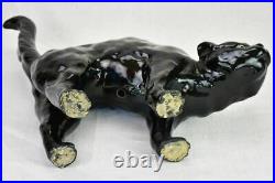 Antique French black cat roof sculpture attributed to Bavent