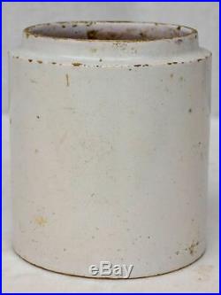 Antique French faience preserving pot white 5½