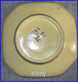 Antique HB Quimper France Octagon Yellow Bread Plate 1920's-30's Rare Early