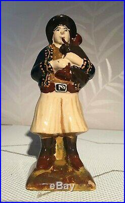 Antique HB Quimper French Faience Pottery Figurine