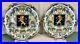 Antique-HP-19th-C-French-Faience-St-Clement-Majolica-Pair-Plates-Heraldic-01-zerr