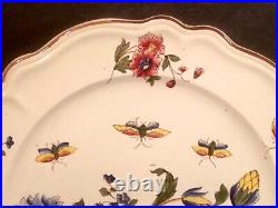 Antique Hand Painted Cornucopia and Floral French Plate c. 1800's