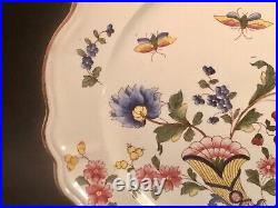 Antique Hand Painted Cornucopia and Floral French Plate c. 1800's