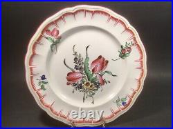 Antique Hand Painted French Faience Plate c. 1890-1920