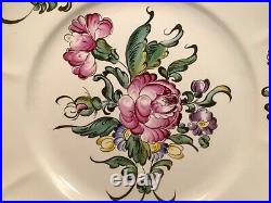 Antique Hand Painted French Faience Plate c1890-1920