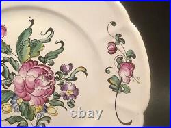 Antique Hand Painted French Faience Plate c1890-1920