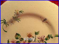 Antique Hand Painted French Faience Wall Plate c1800s