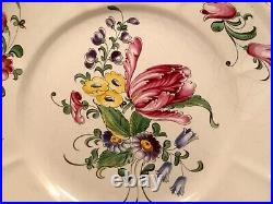 Antique Hand Painted French Faience Wall Plate c1890-1920