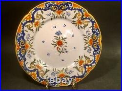 Antique Hand Painted Rouen Plate c. 1900