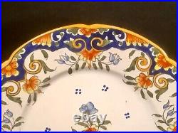 Antique Hand Painted Rouen Plate c. 1900