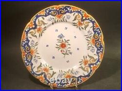 Antique Hand Painted Rouen Plate c. 1900