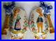 Antique-Henriot-QUIMPER-Large-Wall-Pockets-Vases-Bagpipe-French-Faience-Breton-01-zpz