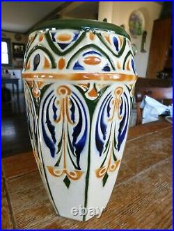 Antique Keller Guerin Faience Art Pottery Vase St. Clement Lunville France