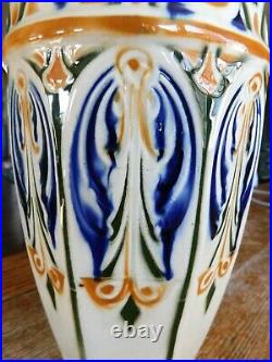 Antique Keller Guerin Faience Art Pottery Vase St. Clement Lunville France