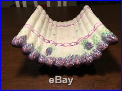 Antique LUNEVILLE Faience Majolica Pottery ASPARAGUS CRADLE TRAY BOWL Plate